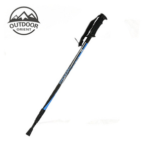 Carbon Fiber 3 Sections Anti- Shock Ultralight Collapsible Nordic Telescopic Walking Hiking Trekking Stick Poles