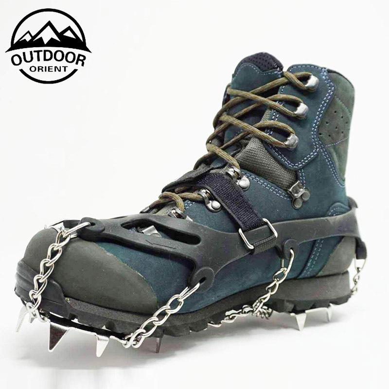 manufacturer for ice Grips with Shoes 13 Spikes Crampons for Boots Walking On Ice Snow Easy Slip On Stainless Steel Chain