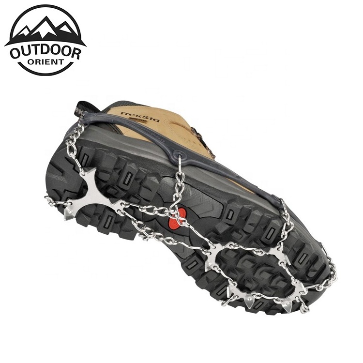 Outdoor Sports Hiking Boots Camping Accessories Sports Shoes Wholesale Anti-slip Stainless Steel Snow Climbing Crampons