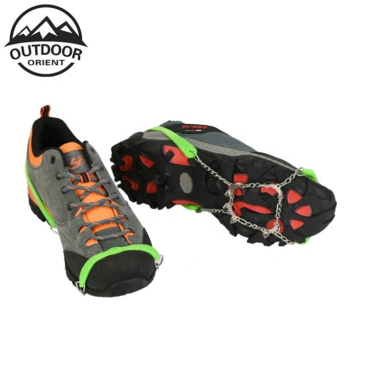 Outdoor Sports Hiking Boots Traction Cleats Ice Snow Grips Crampons, Anti Slip Microspikes Crampons for Men Women Walking Hiking