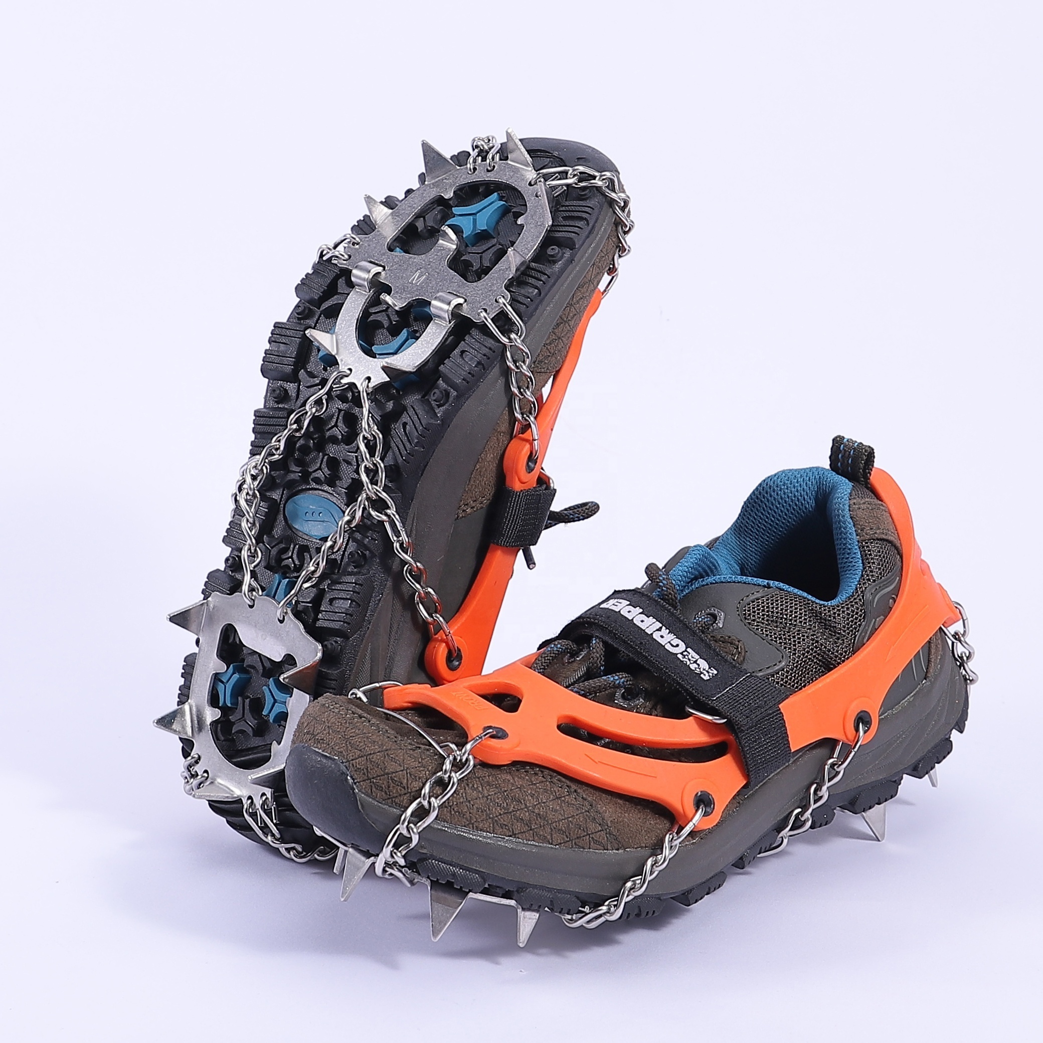 Sports and Outdoors Men Sports Shoes Crampons Ice Cleats Traction Snow Grips for Climbing Mountaineering