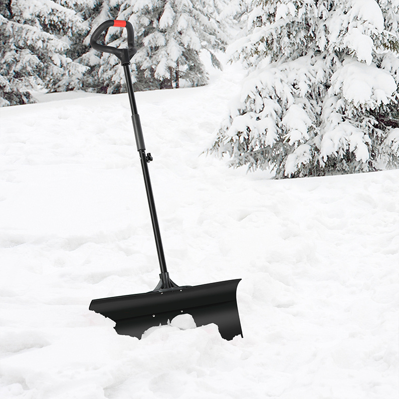 Custom 11 inch Plastic Snow Pusher Handle Heavy Duty Snow Shovel with Steel Durable Outdoor Tools Snow Shovel for Car