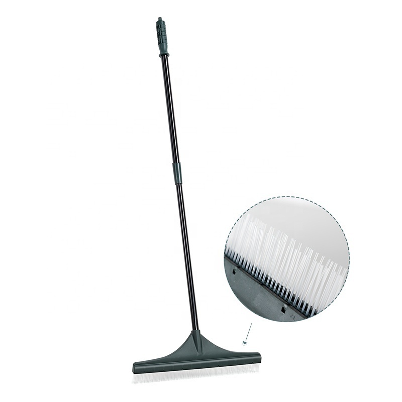 Multifunctional Artificial Grass Carpet Brush With Adjustable Handle Plastic Head And PA Brush Carpet Rake