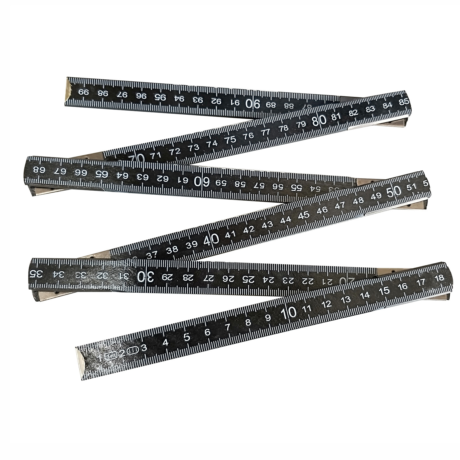 2m /1m Black Wood Folding Meter Ruler