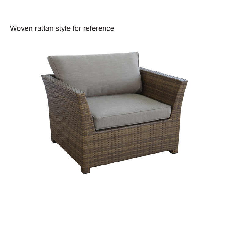 rattan L shape 7 pieces sectional furniture  side table corner sofa armchair free sectional style garden sofas