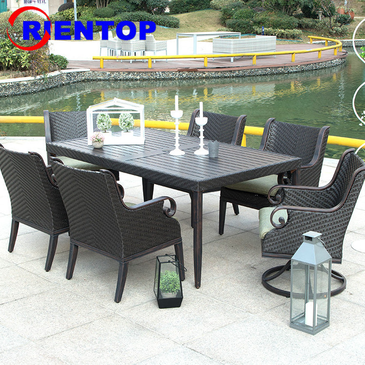 7 Piece wholesale high quality rattern dining set rattan furniture outdoor outdoor furniture patio rattan garden set