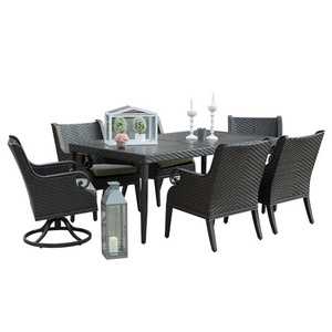 7 Piece wholesale high quality rattern dining set rattan furniture outdoor outdoor furniture patio rattan garden set