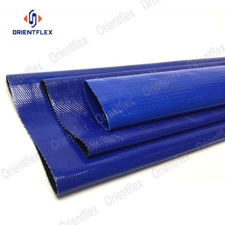 high pressure 1.5 2 3 4 5 6 8 12 Inch pvc water soft flexible lay flat layflat hose pipe for agriculture irrigation system