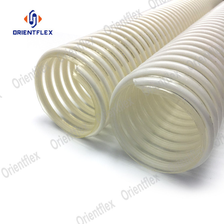 100mm 125mm 6 inch flexible dust collection hose/pu helix duct hose