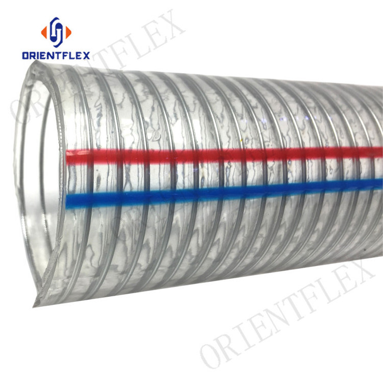 flexible pvc thunder hose/clear pvc spiral steel wire reinforced food grade hose pipe china suppliers