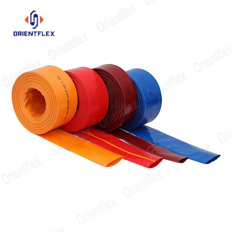 6 inch 8 inch 12inch flexible pvc 10 bar water pump irrigation lay flat discharge hose pipe