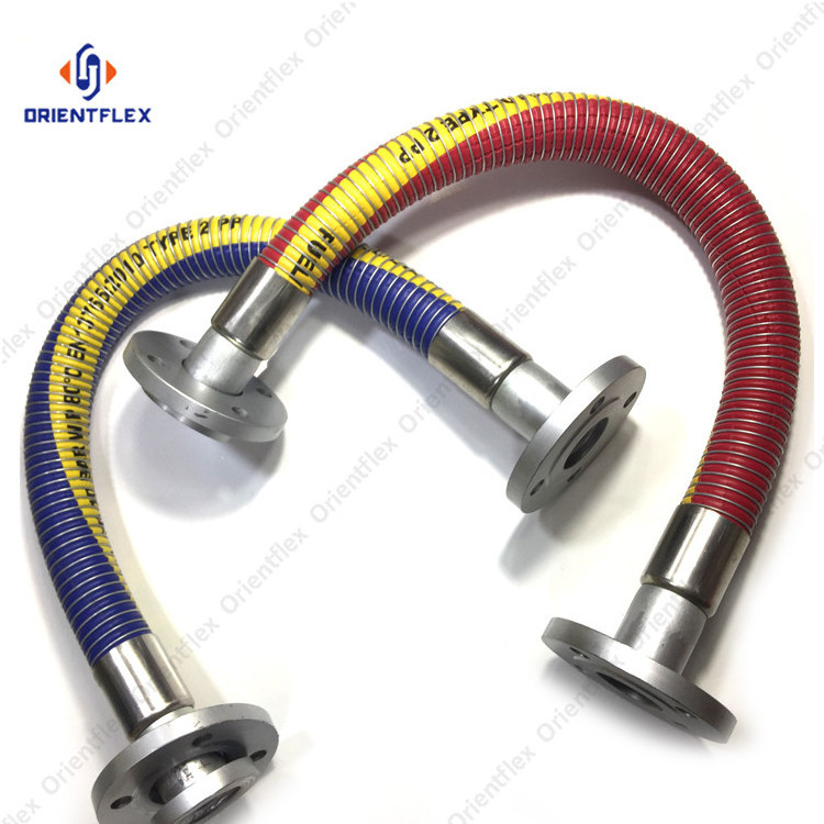 Industrial hydraulic pressure cargo composite steel bottom loading hose for oil and gas