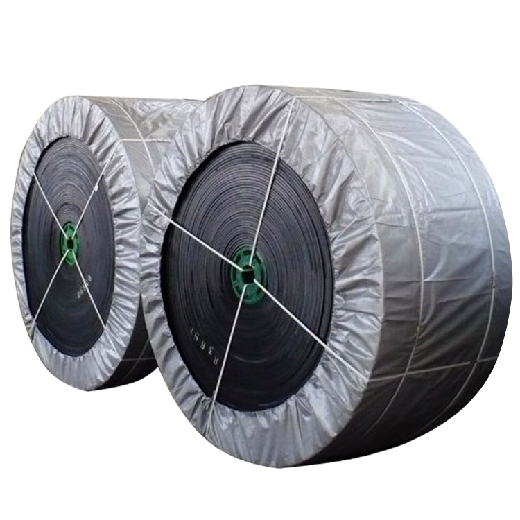 Rubber Sheet Conveyor Track Belt Rubber Strips Fire Resistant Belt Polyester Flat Belt for Sand and Gravel 200-1400mm