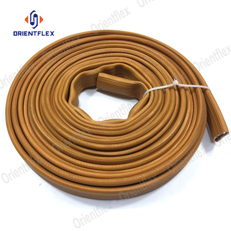 Colored High Pressure Flexible Fabric Braided Rubber Layflat Compressed Air Hose Pipe With Fittings