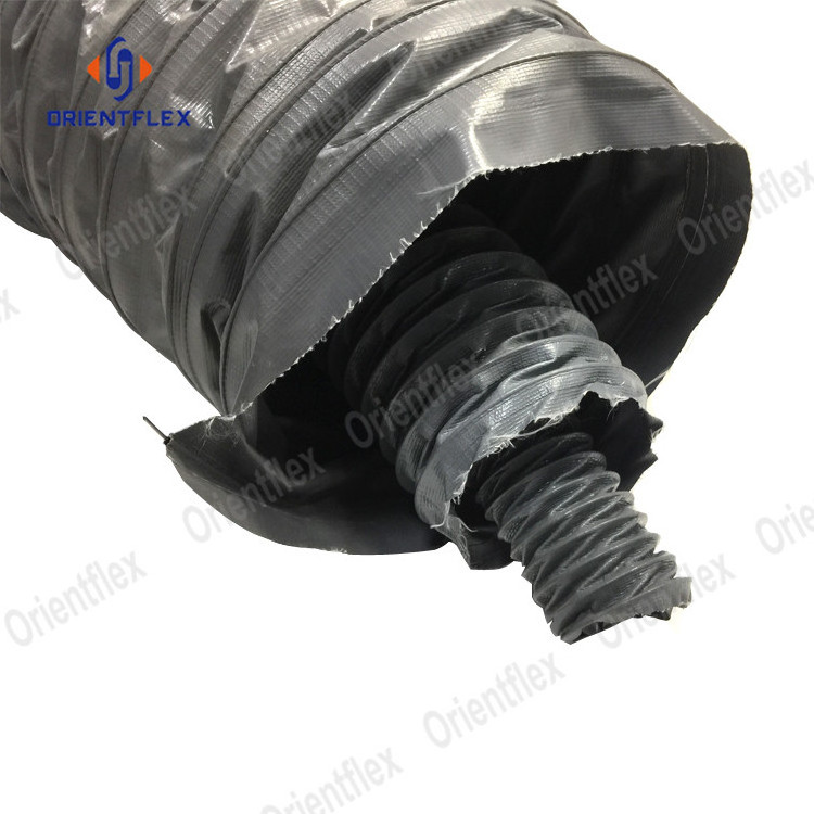 6 inch 12 inch wire reinforced flexible nylon fabric air vent duct hose and ducting