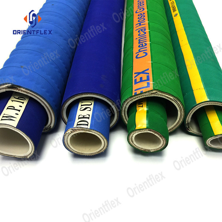 chemical transfer solvent sulphuric acid resistant rubber UHMWPE chemical suction hose