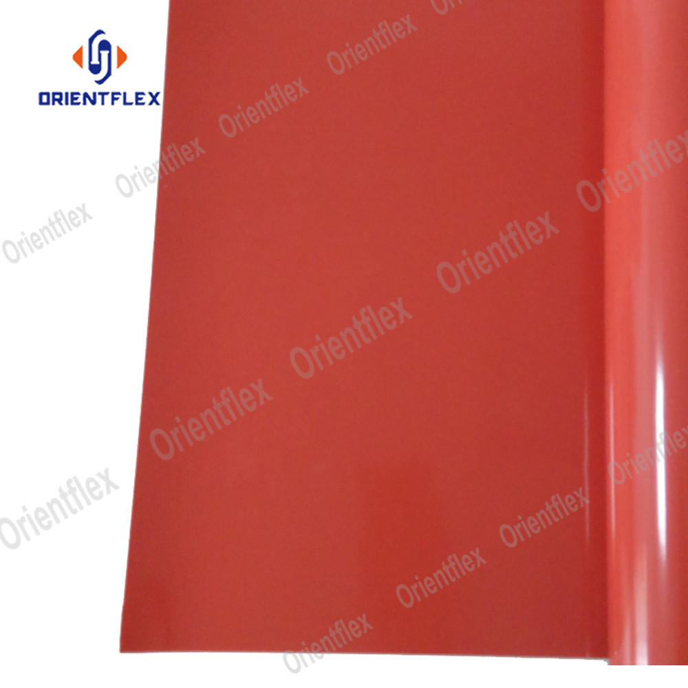 Buy thin heat resistant orange food grade high temp red silicone rubber sheet 0.5mm thickness