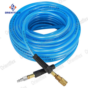 1/4"X100FT Reinforced Polyurethane (PU) Air Compressor Hose With Quick Connect Fittings