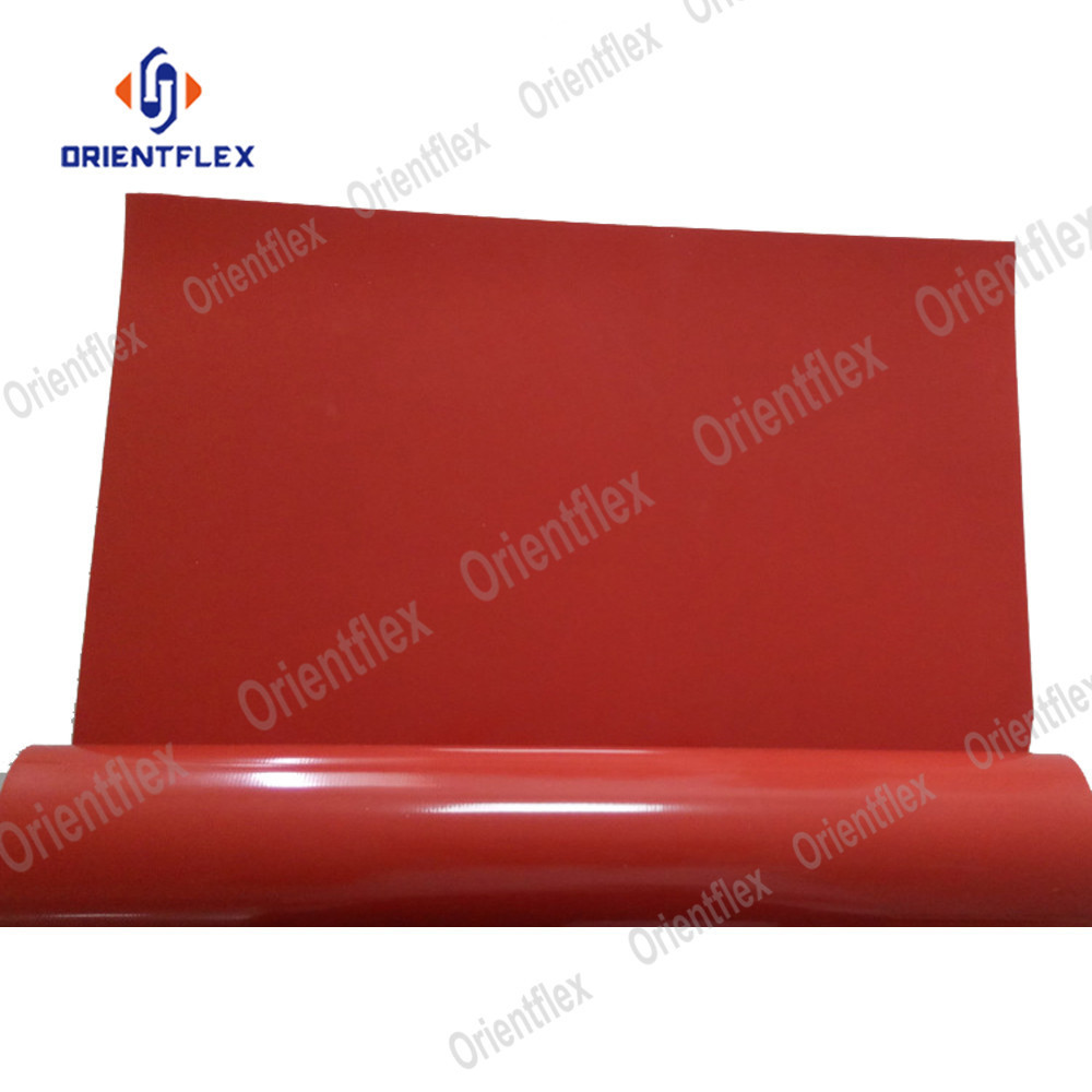 Buy thin heat resistant orange food grade high temp red silicone rubber sheet 0.5mm thickness