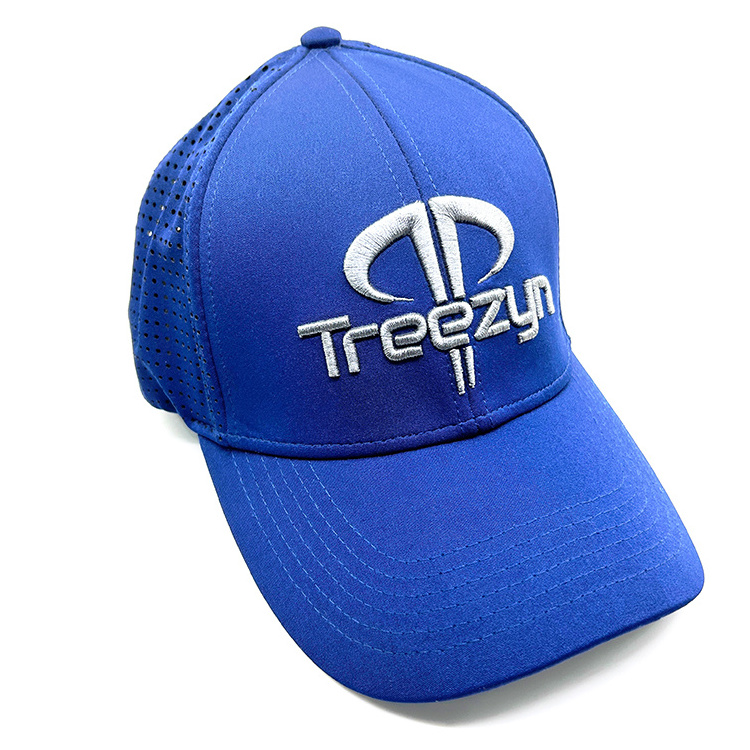 Wholesale High Quality Comfort 3D Embroidery Laser Cut Air Mesh Perforated Ball Cap