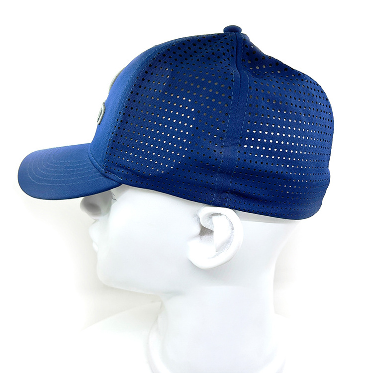 Wholesale High Quality Comfort 3D Embroidery Laser Cut Air Mesh Perforated Ball Cap