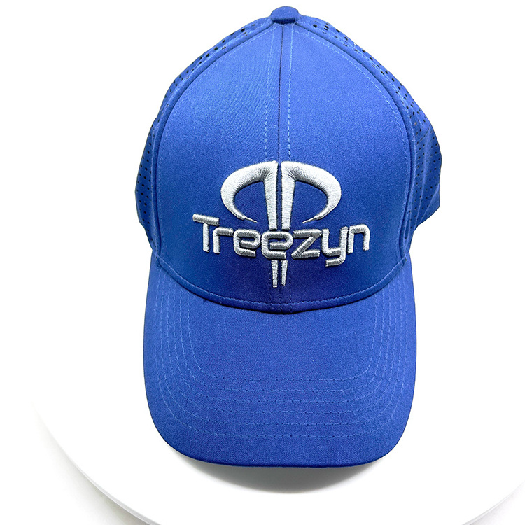 Wholesale High Quality Comfort 3D Embroidery Laser Cut Air Mesh Perforated Ball Cap