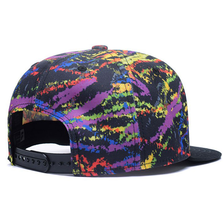 Wholesale Unisex Ink Painting Gradient Tie Dye Doodle Print Artist Graffiti Snapback Cap