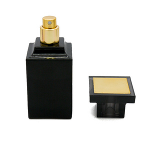 55 ml Wholesale perfume square rectangle black dark french men perfume bottle