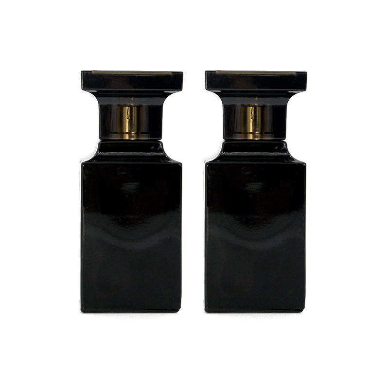 55 ml Wholesale perfume square rectangle black dark french men perfume bottle