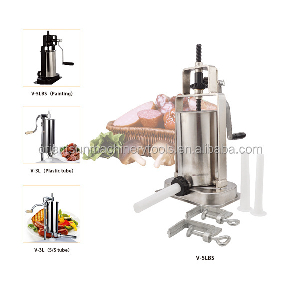 sausage stuffer 3L/5L/7L/10L/15L/10LBS stainless steel horizontal sausage stuffer making machine