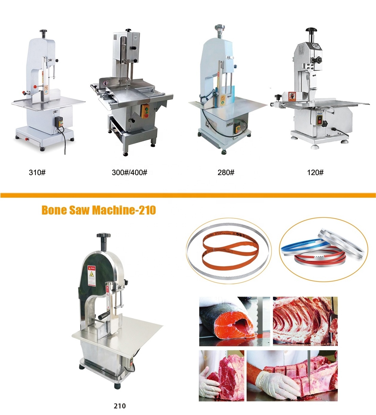 JG-210 bone saw machine frozen meat bone cutting machine