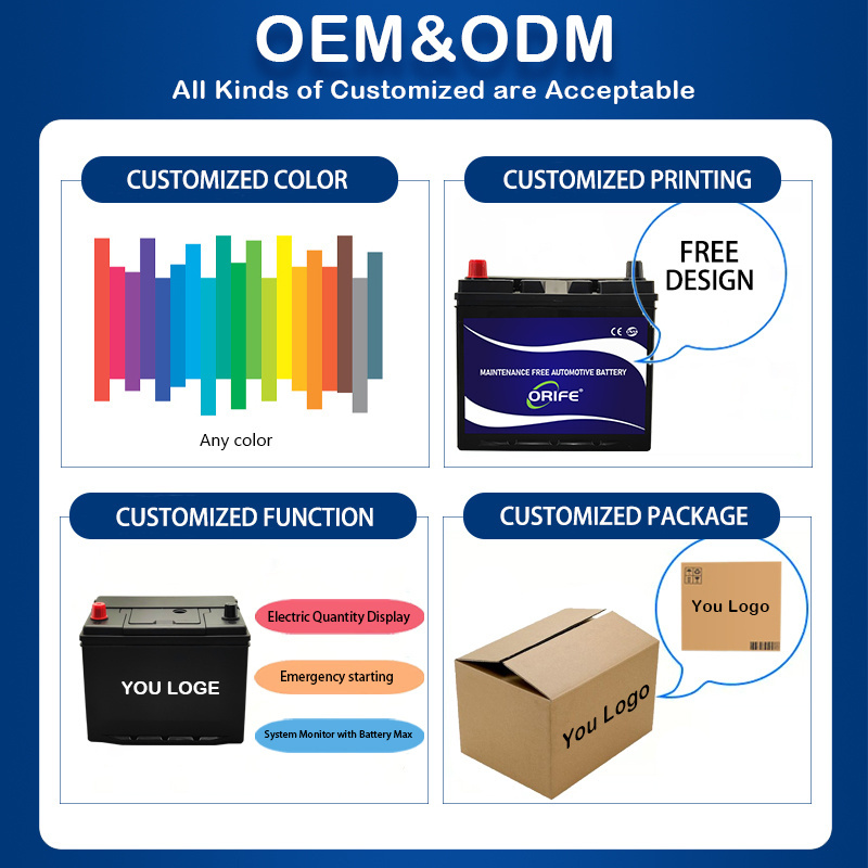 ORIFE 145G51 Production Line Mazda 6 Mitsubishi Korea Brands Charger 12V 24V 150AH Car Battery