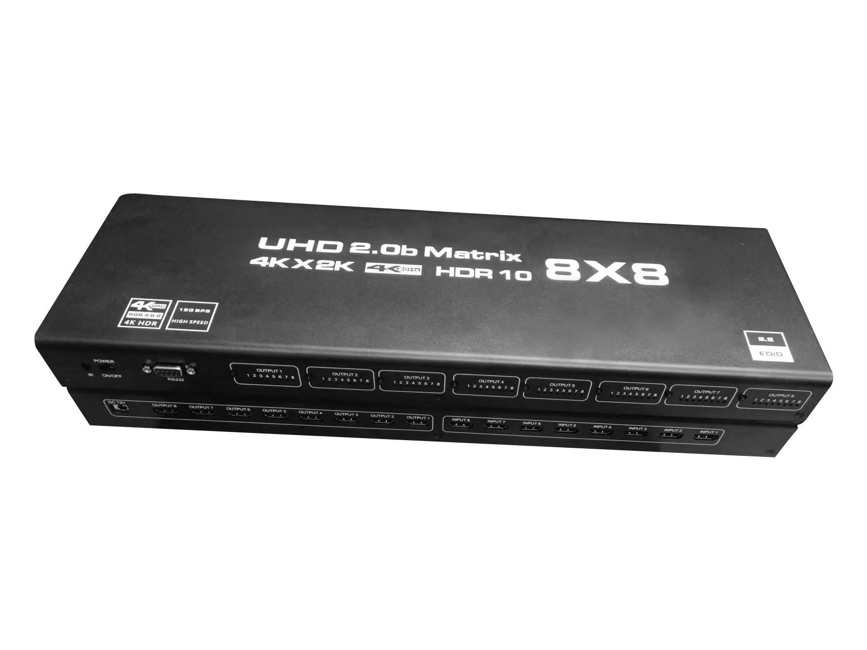 4K HDMI Matrix 8x8 8 in 8 Out HDMI2.0b Switch Splitter Box with Remote 4K 60Hz RS232