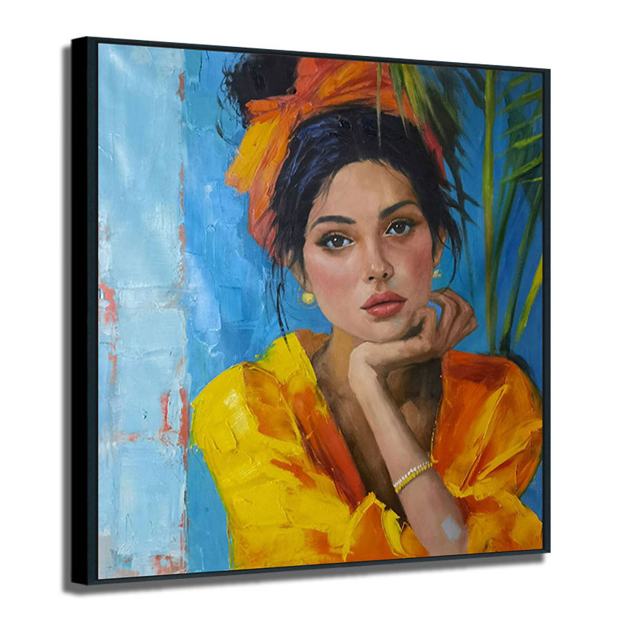 Original Art Custom Modern Best Woman Figure & Portrait Wall Art Hand-Painted Canvas Oil Painting for Home Decor