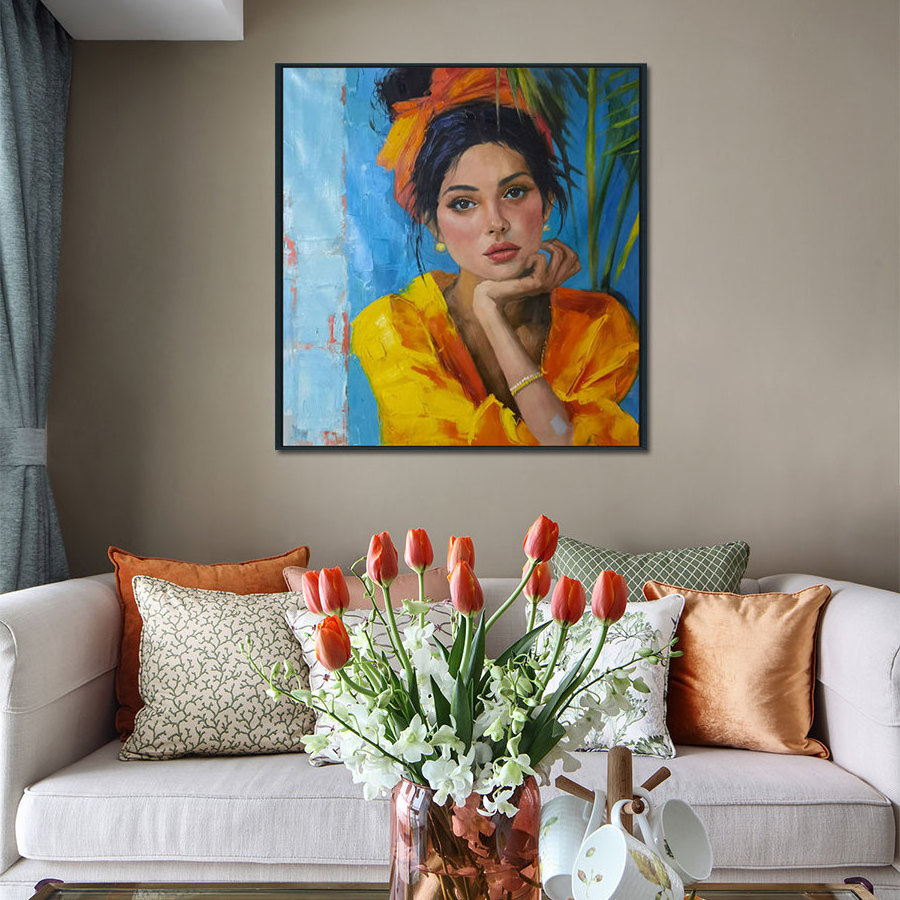 Original Art Custom Modern Best Woman Figure & Portrait Wall Art Hand-Painted Canvas Oil Painting for Home Decor