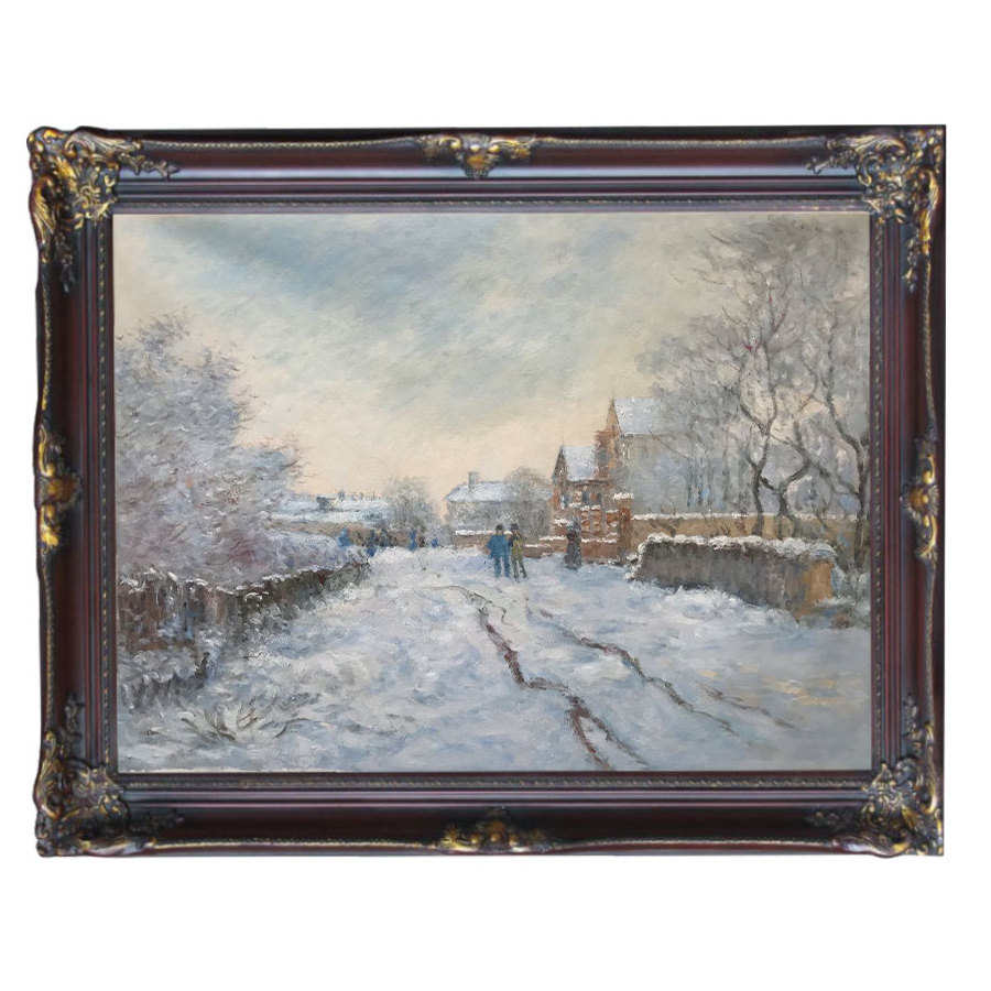 Artists Reproduction 100% Hand Painted Claude Monet Impression  Canvas Paintings Winter Painting Home Wall Art Decor