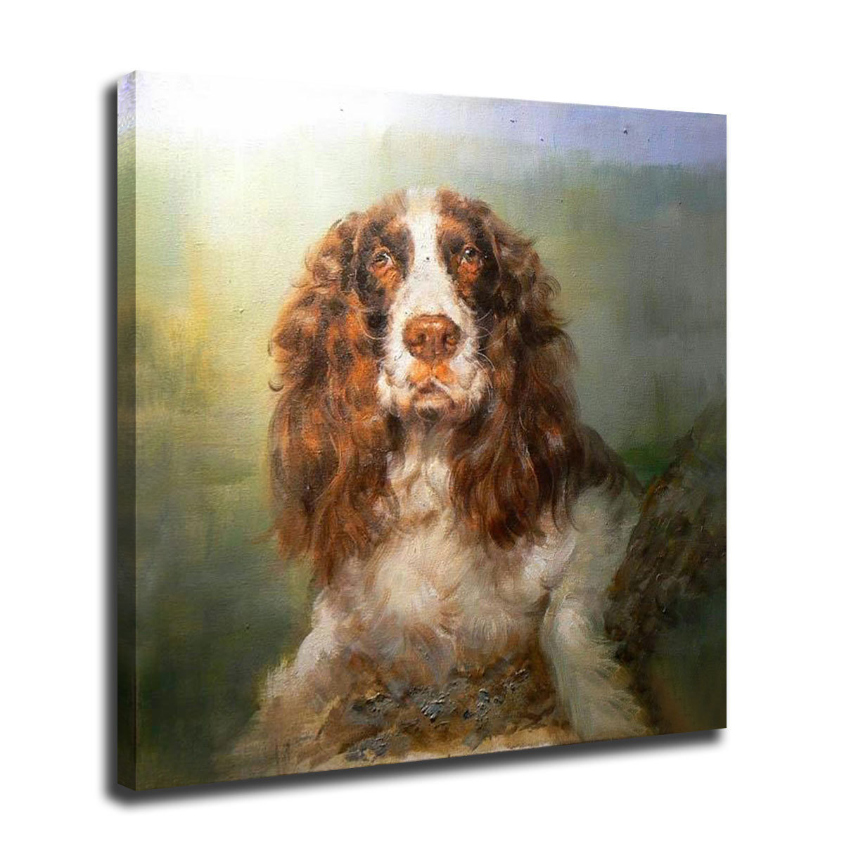 Original Art Hand-Painted 100% Animal Oil Paintings of Dogs Photo Pet Portrait Art Work on Canvas Stylish Wall Art