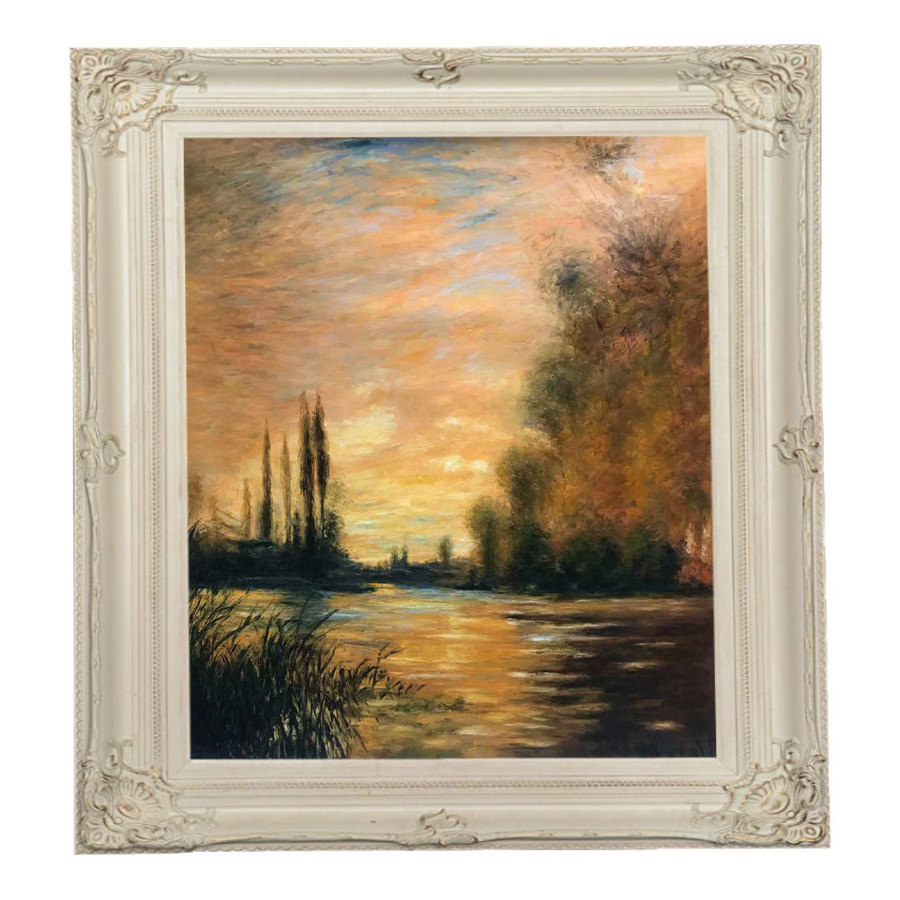 Artists Reproduction 100% Hand Painted Claude Monet Impression  Canvas Paintings Winter Painting Home Wall Art Decor