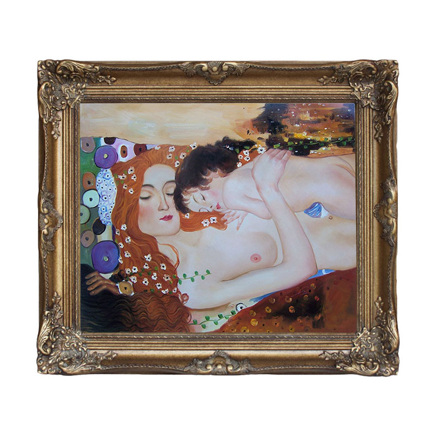 The kiss by Gustav Klimt canvas handmade oil Painting Boy and Girl Paintings Reproduction By Skilled Painters