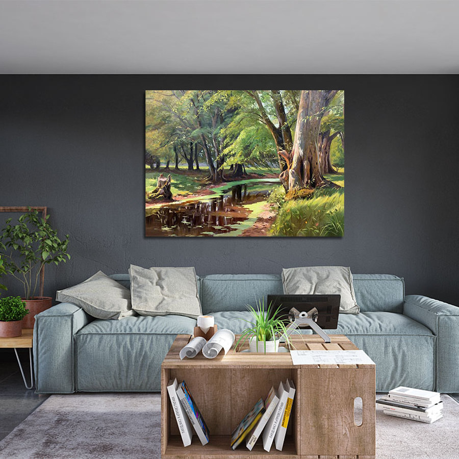 Original Art High Quality Natural Forest Scenery Canvas Wall Art Premium Home Decoration