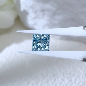 Starsgem Fancy Shape Lab Created Diamond FANCY VIVID BLUE Princess Cut Lab Grown Diamond IGI Certificates