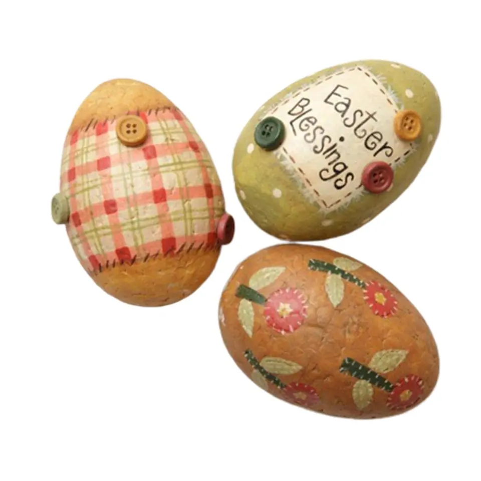 Easter decorations Ceramic DIY painting eggs sublimation white eggs bisque unpainted ceramic for chickens