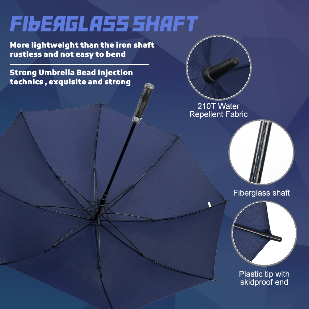 Custom Logo Large Golf Umbrella Automatic Wholesale Windproof Protection Umbrella Double Layer Branded Golf Umbrellas