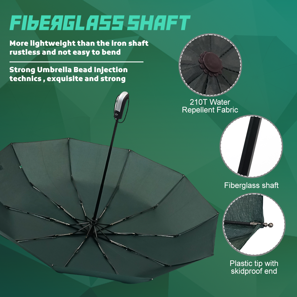 Wholesale Promotional Three-fold Umbrella Rustless Open Full Automatic OEM Rainy Opening Foldable Umbrellas