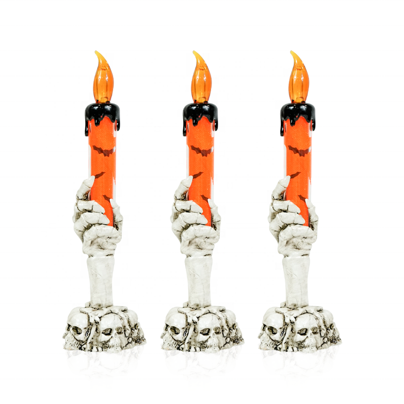 Creepy Home Decor Props Customized LED Halloween Flameless Candles For Holiday Decoration