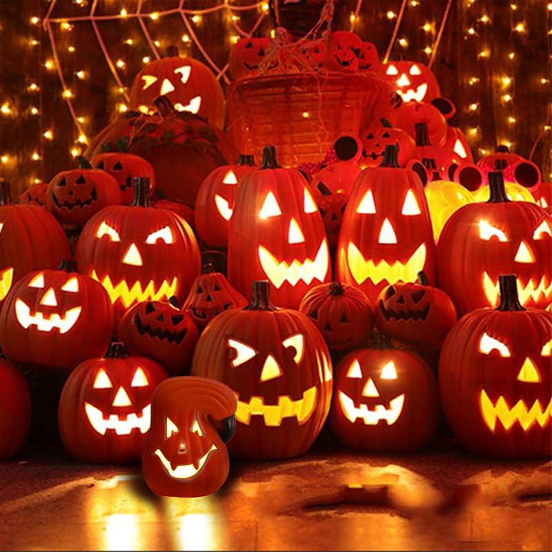 Jack-o-lantern LED Party Decorations Halloween Scene Layout Decoration Luminous Small Halloween Ornaments Pumpkin Lantern