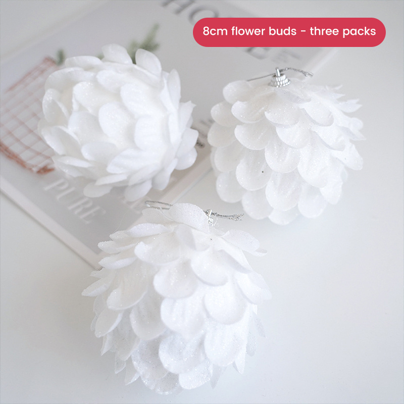 Peppermint Rotate Big White Christmas Decorations Ornaments Ball For Commercial