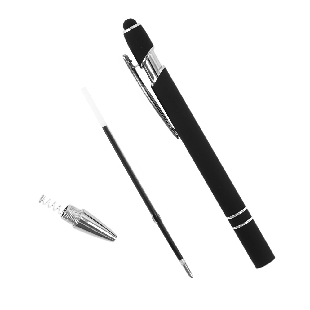 Professional Portable Ball-point Pens Multi Color Laser Logo Promotional Soft Touch Ball Pen