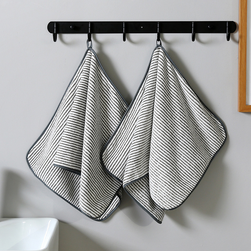 Dark grey custom hotel striped  sweat hand bath microfiber cooling wholesale bath second hand towel for bathroom