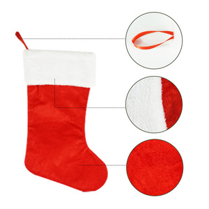 Customised Linen Sublimation Blank Personalized Bulk Inflatable xmas santa Christmas Stocking sock For Kids